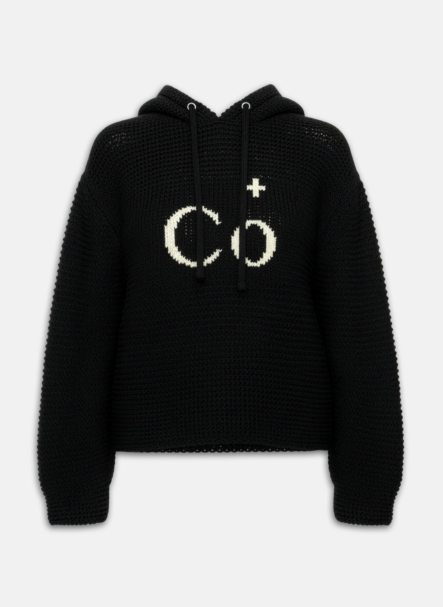 R　Trois Logo Knit Hoodie LOGO KNIT HOODIE