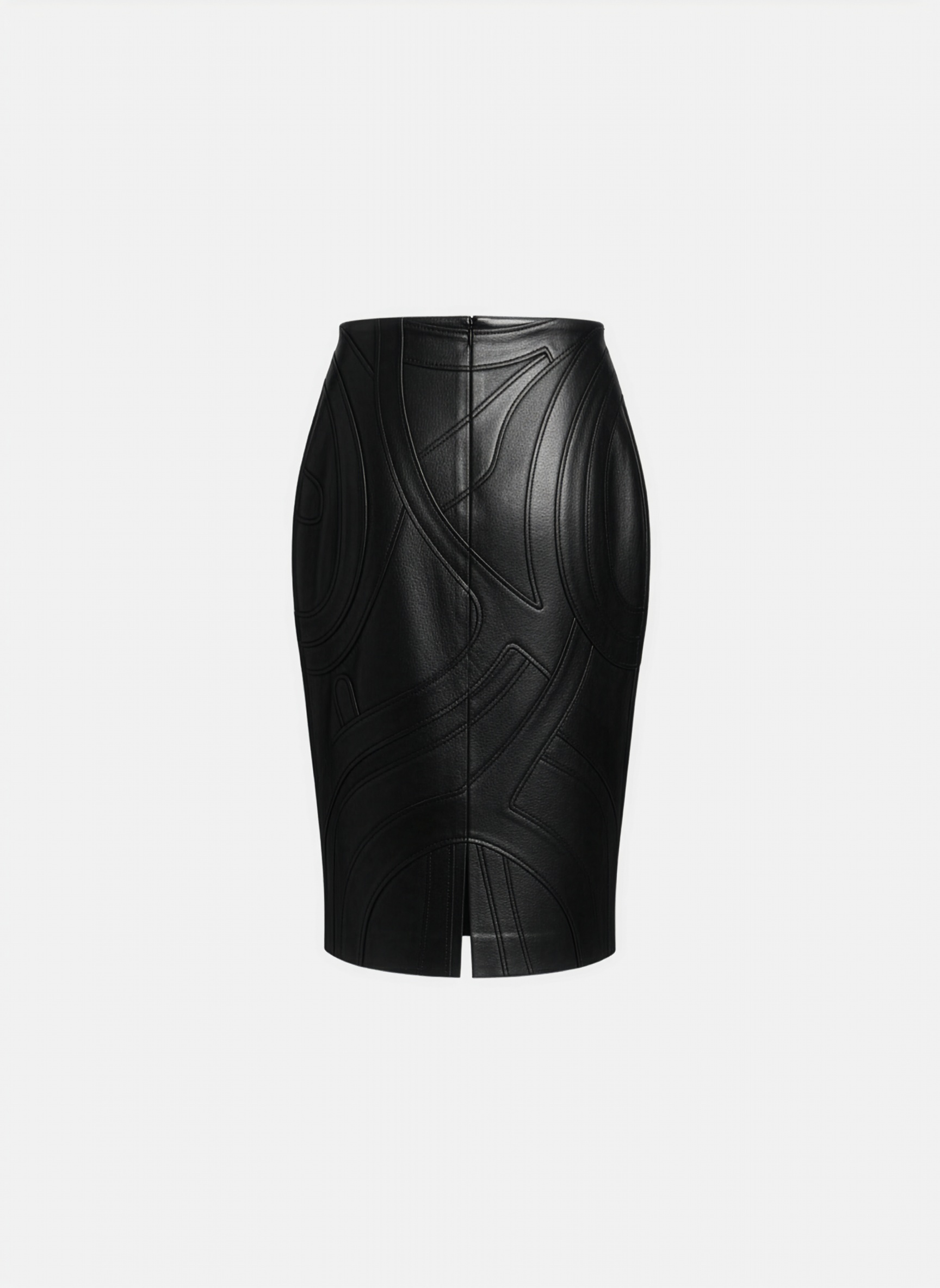 ARC LINEAR LEATHER SKIRT