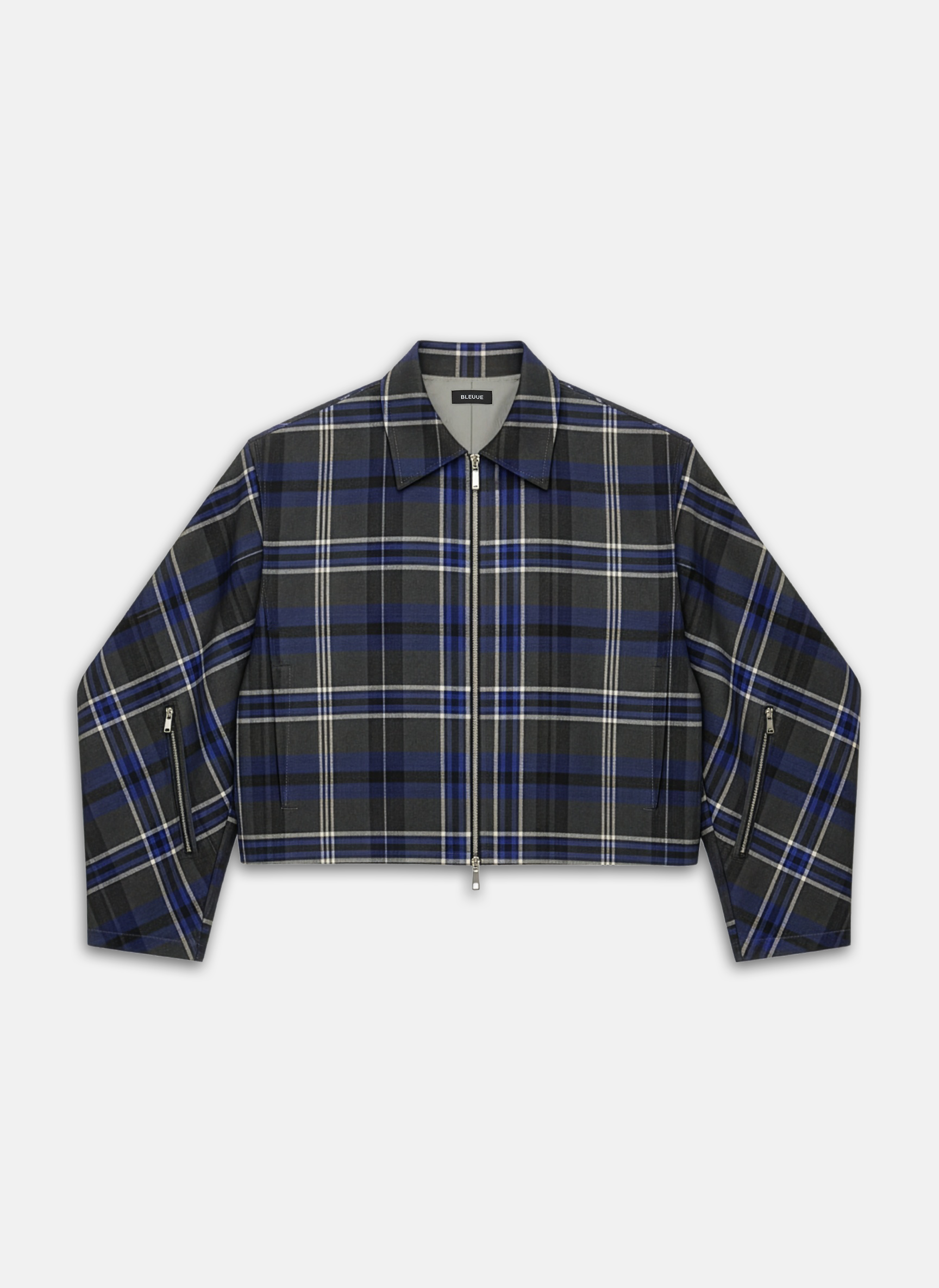 COLE PLAID CROPPED WOOL JACKET