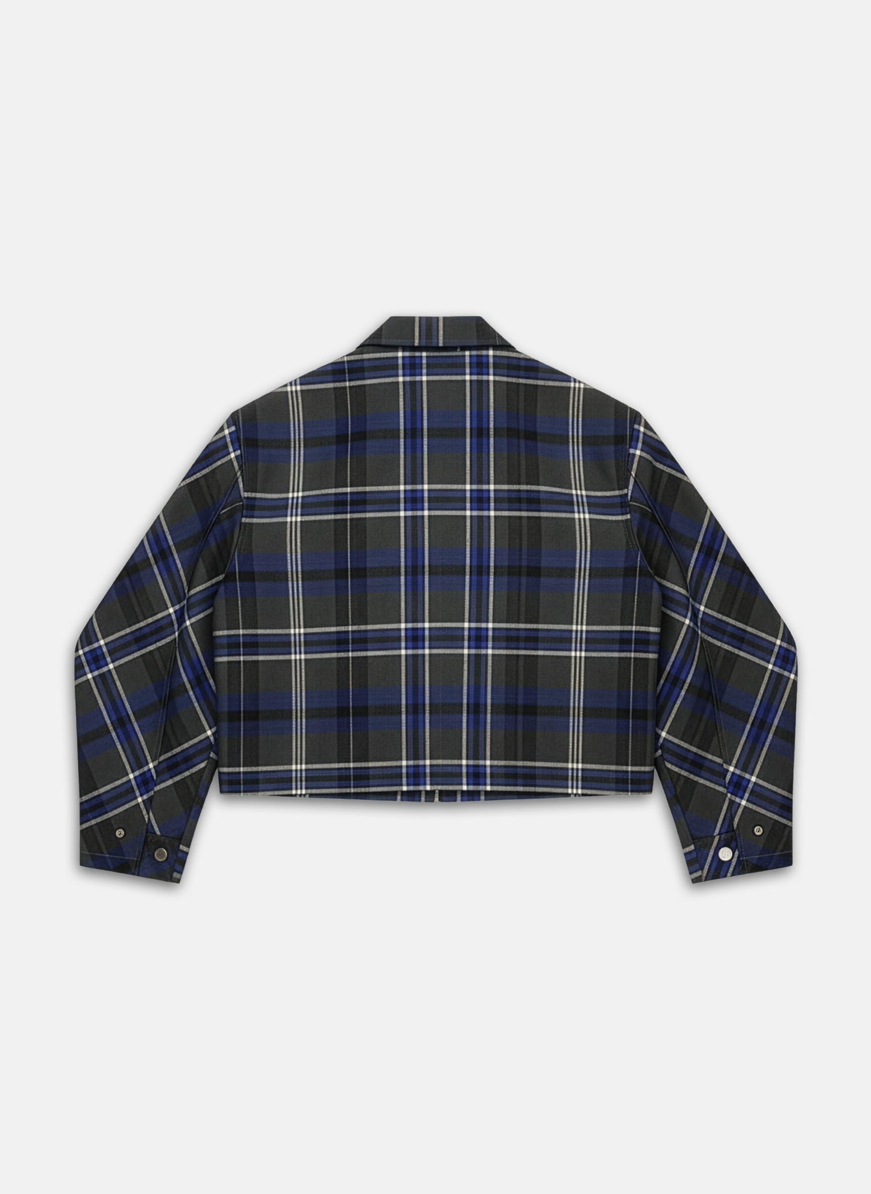 COLE PLAID CROPPED WOOL JACKET