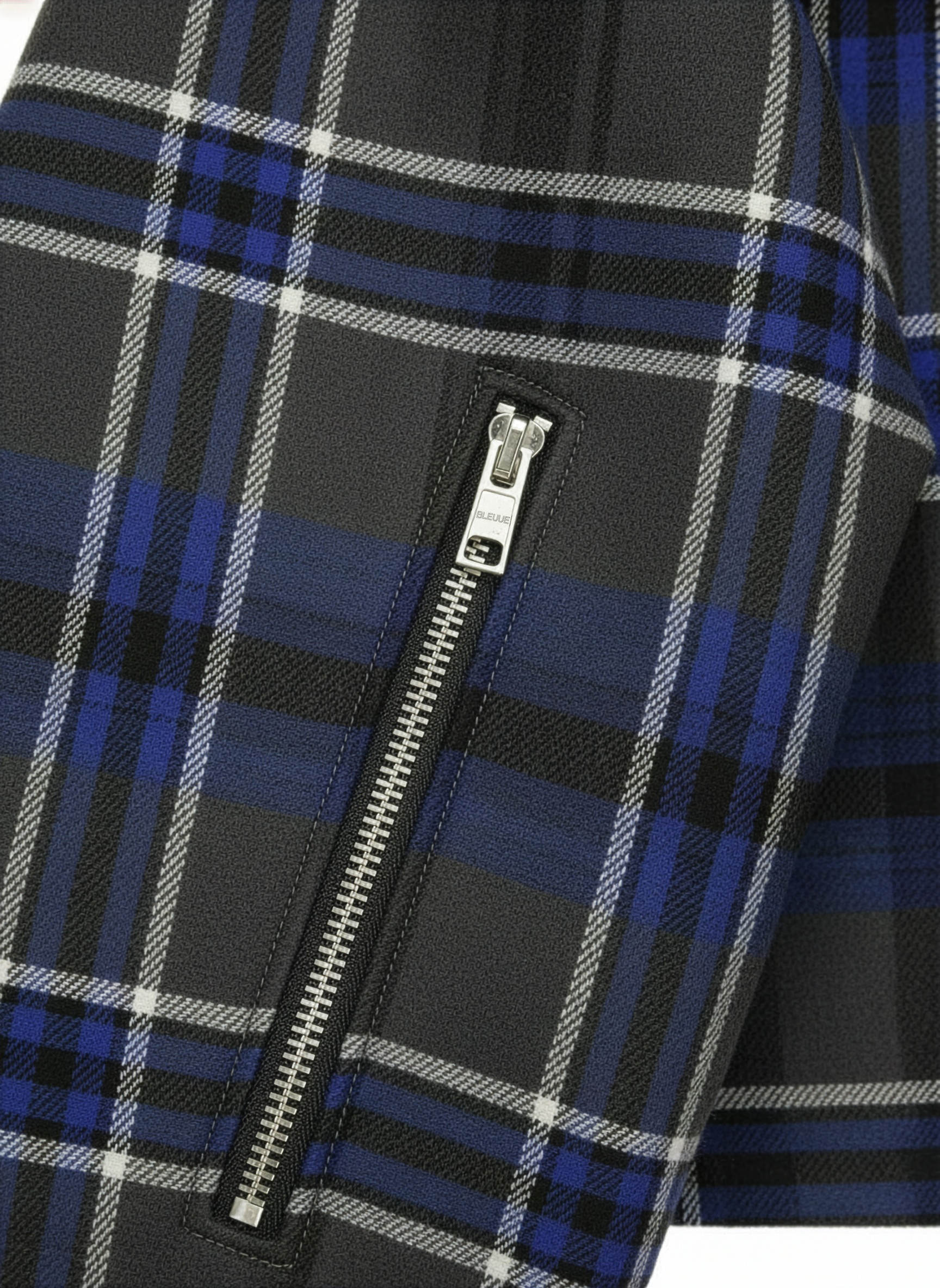 COLE PLAID CROPPED WOOL JACKET