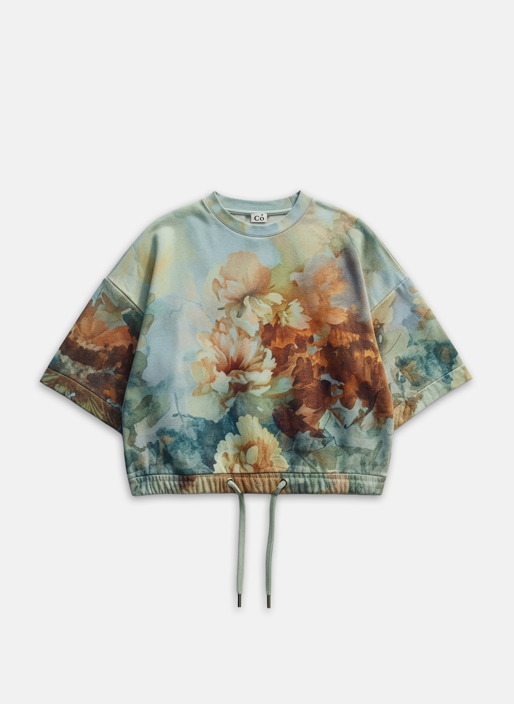 SOFT BLOOM DRAWSTRING CROPPED TOP